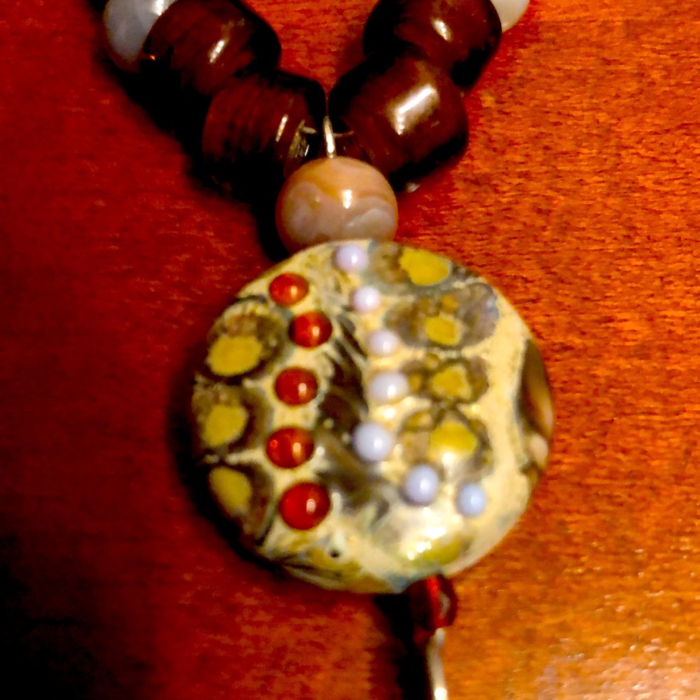 Blown glass necklace
